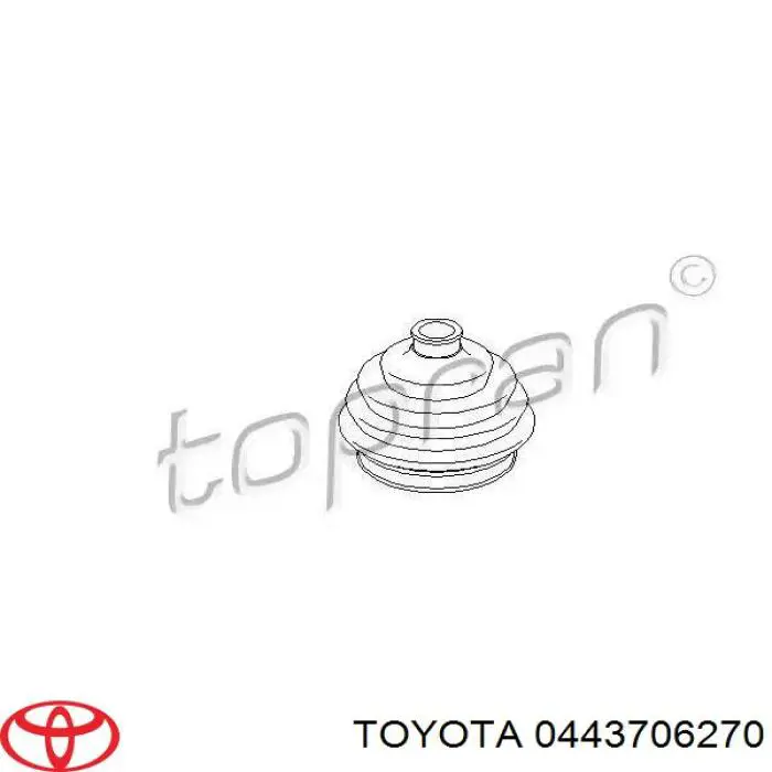 Osłona przegubu homokinetycznego półosi przedniej wewnętrzna prawa 0443706270 Toyota