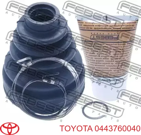 Osłona przegubu homokinetycznego półosi przedniej wewnętrzna Toyota 0443760040 cena, od 15,79 USD