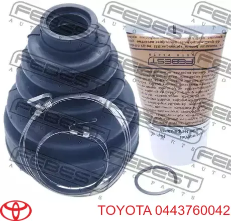 Osłona przegubu homokinetycznego półosi przedniej wewnętrzna Toyota 0443760042 cena, od 15,79 USD
