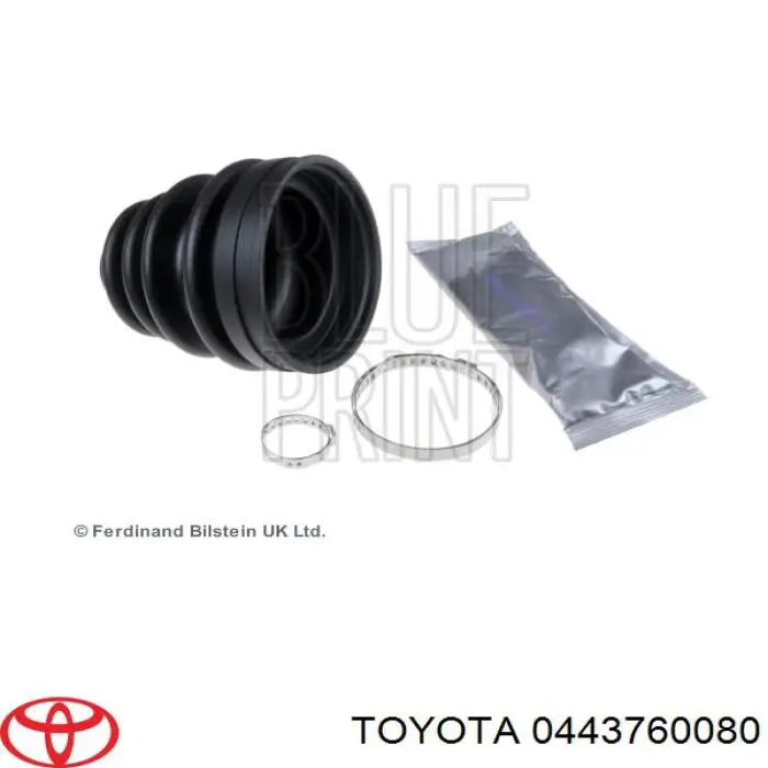 Osłona przegubu homokinetycznego półosi przedniej wewnętrzna Toyota 0443760080 cena, od 17,09 USD