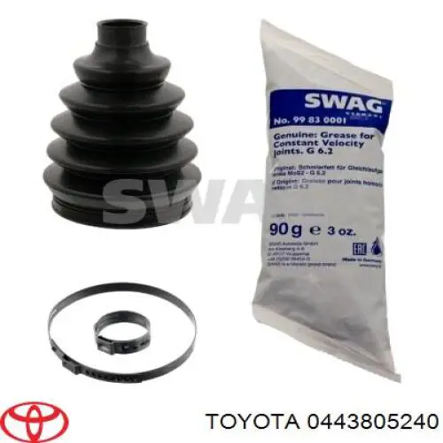 0443805240 Toyota Osłona przegubu homokinetycznego półosi przedniej zewnętrzna