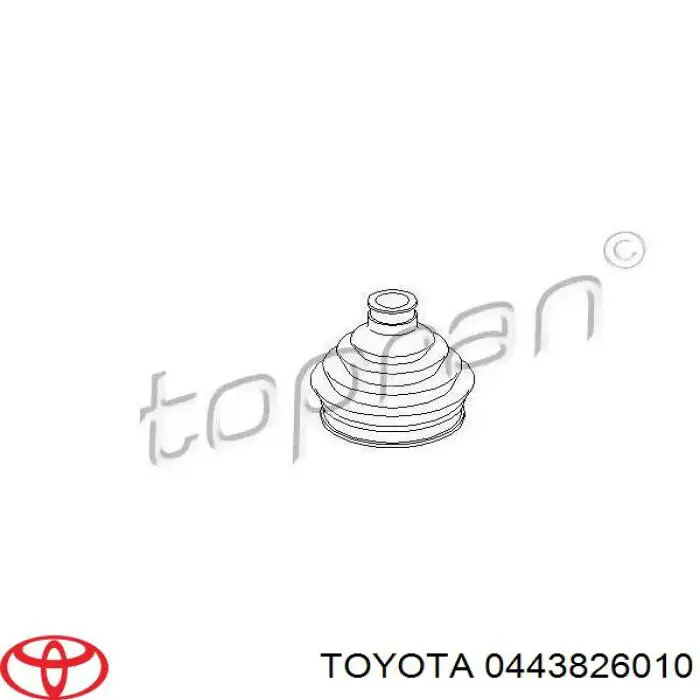 Osłona przegubu homokinetycznego półosi przedniej wewnętrzna 0443826011 Toyota