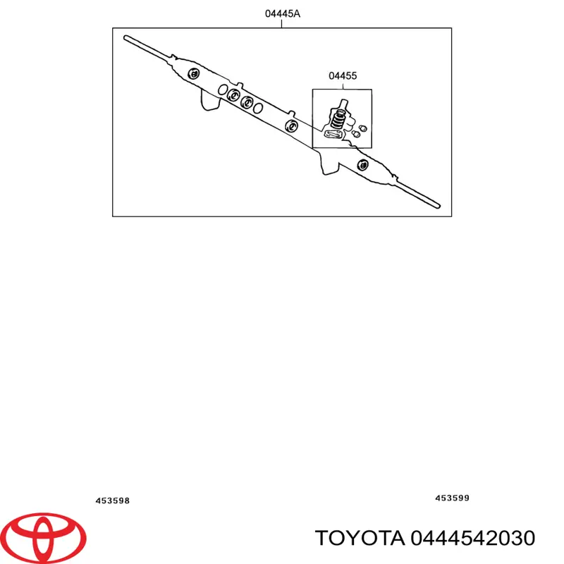 0444542030 Toyota Zestaw naprawczy maglownicy (mechanizmu) (zestaw uszczelniaczy)