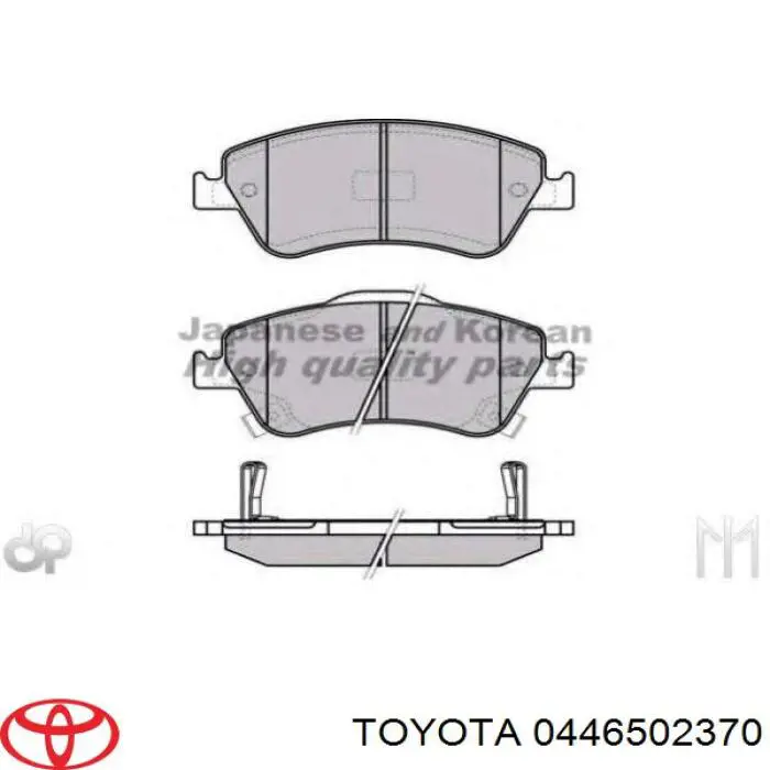 Klocki hamulcowe przednie tarczowe Toyota 0446502370 cena, od 27,68 USD