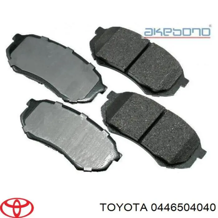 Do koszyka 04465YZZA7 Toyota Klocki hamulcowe przednie tarczowe