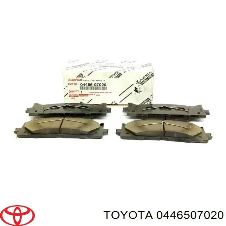 Klocki hamulcowe przednie tarczowe Toyota 0446507020 cena, od 219,34 USD