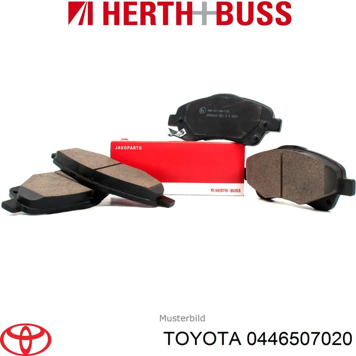 Do koszyka 0446507020 Toyota Klocki hamulcowe przednie tarczowe