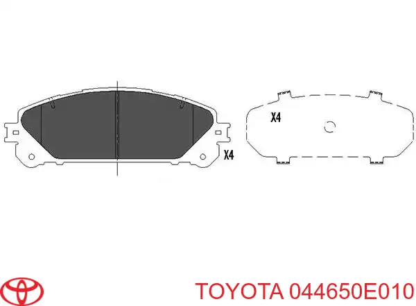 Klocki hamulcowe przednie tarczowe Toyota 044650E010 cena, od 29,18 USD