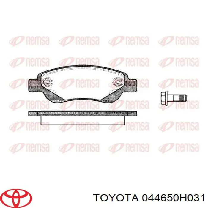 044650H031 Toyota Klocki hamulcowe przednie tarczowe