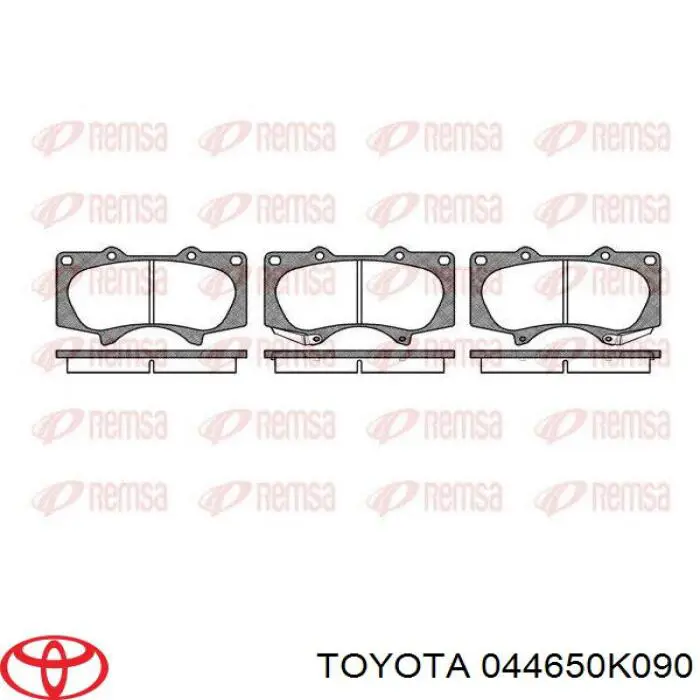 Klocki hamulcowe przednie tarczowe Toyota 044650K090 cena, od 27,98 USD