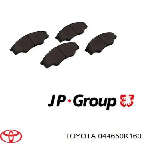 Klocki hamulcowe przednie tarczowe 044650K160 Toyota