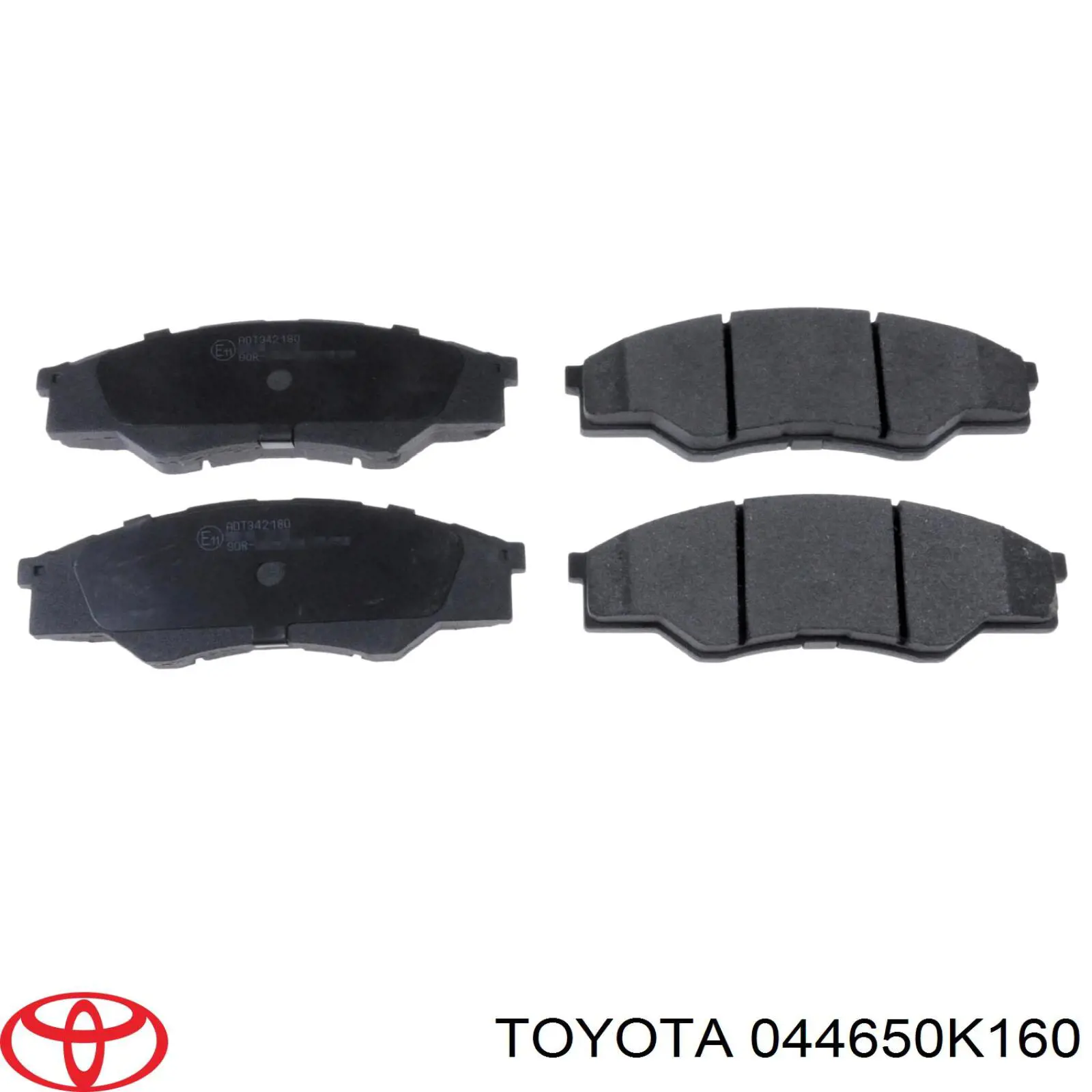 Do koszyka 044650K160 Toyota Klocki hamulcowe przednie tarczowe