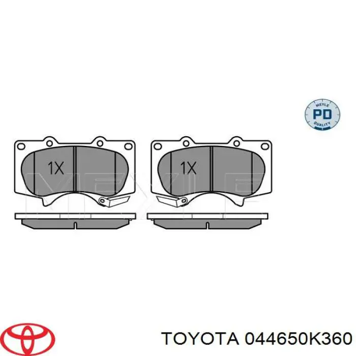 Klocki hamulcowe przednie tarczowe Toyota 044650K360 cena, od 104,97 USD