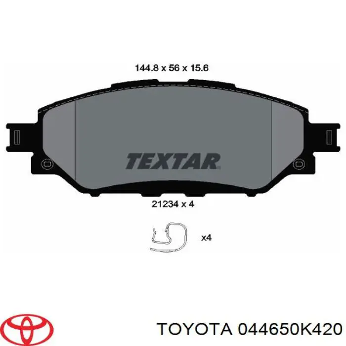 Klocki hamulcowe przednie tarczowe 044650K420 Toyota