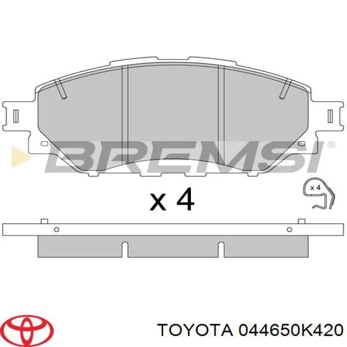 Klocki hamulcowe przednie tarczowe Toyota 044650K420