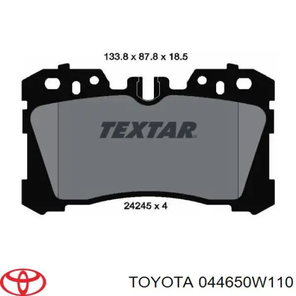 044650W110 Toyota klocki hamulcowe przednie tarczowe