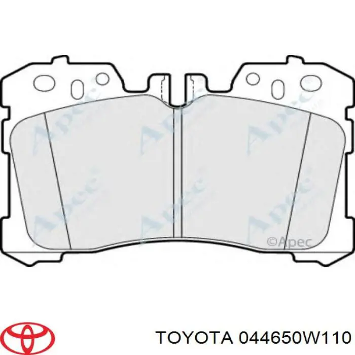 Klocki hamulcowe przednie tarczowe Toyota 044650W110 cena, od 37,19 USD
