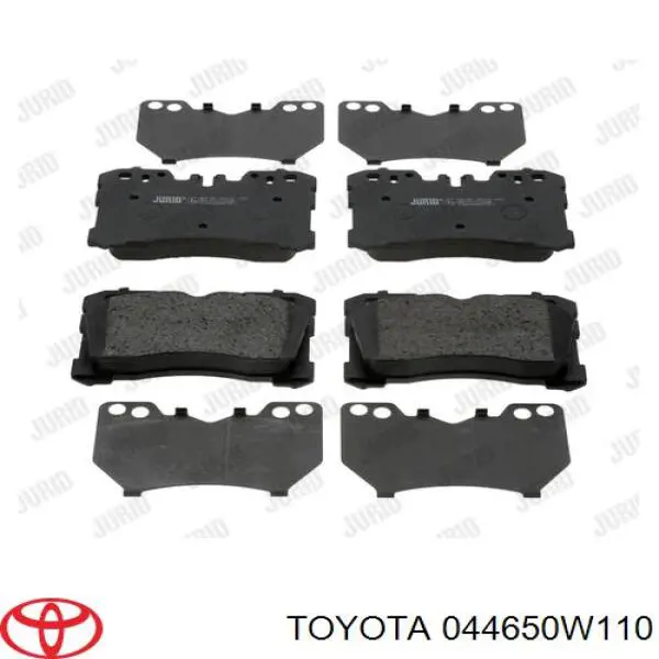 Do koszyka 044650W110 Toyota Klocki hamulcowe przednie tarczowe