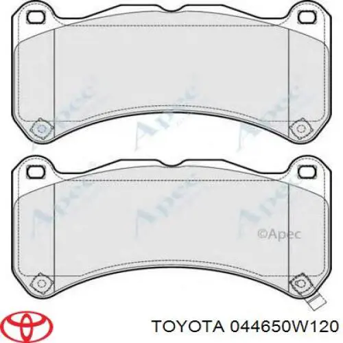 Klocki hamulcowe przednie tarczowe 044650W120 Toyota