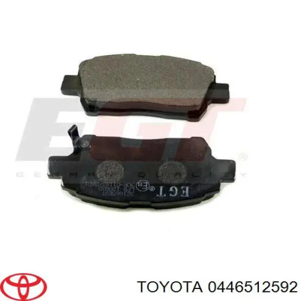 Do koszyka 0446512592 Toyota Klocki hamulcowe przednie tarczowe