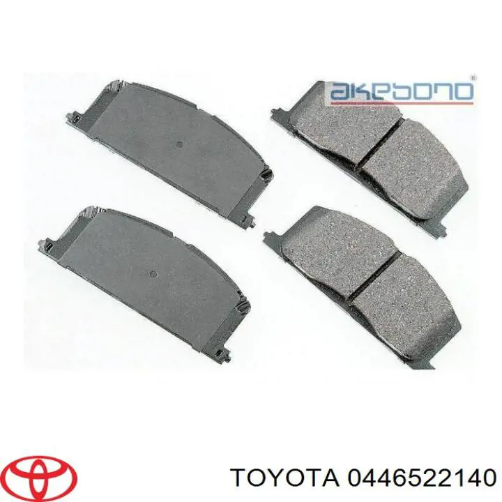 Do koszyka 0446522140 Toyota Klocki hamulcowe przednie tarczowe