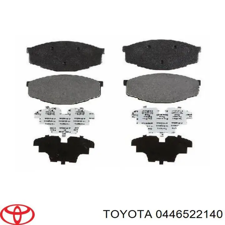 Klocki hamulcowe przednie tarczowe 0449122250 Toyota
