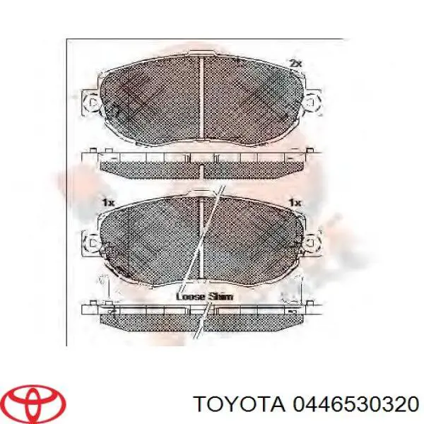 Klocki hamulcowe przednie tarczowe Toyota 0446530320 cena, od 31,03 USD
