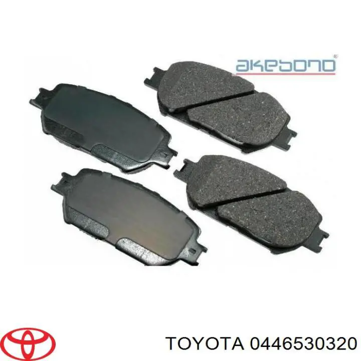 Do koszyka 0446530320 Toyota Klocki hamulcowe przednie tarczowe