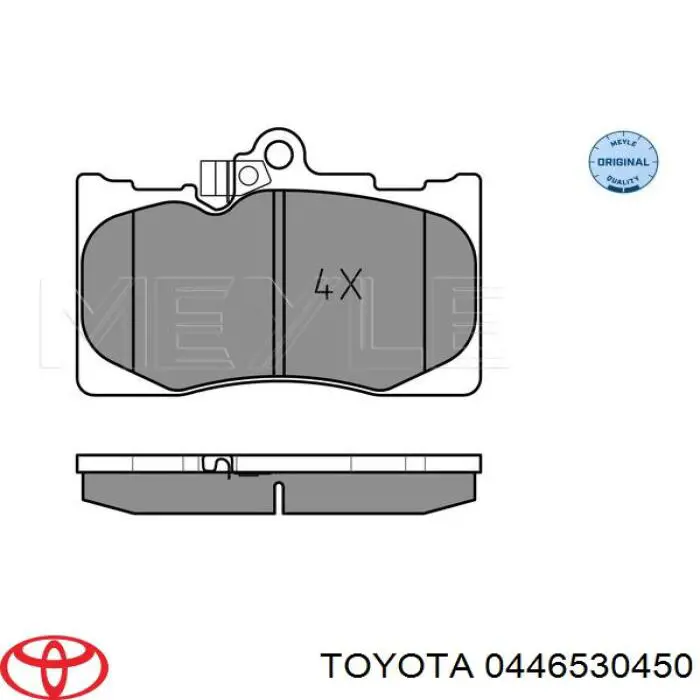Klocki hamulcowe przednie tarczowe Toyota 0446530450 cena, od 30,16 USD