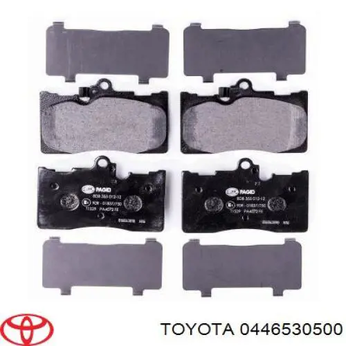 Klocki hamulcowe przednie tarczowe Toyota 0446530500 cena, od 30,16 USD
