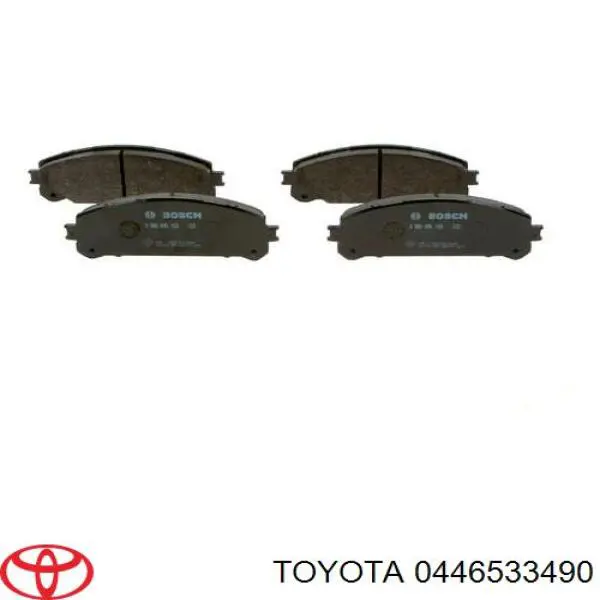 0446533490 Toyota Klocki hamulcowe przednie tarczowe