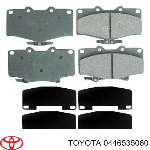 Do koszyka 0446535060 Toyota Klocki hamulcowe przednie tarczowe