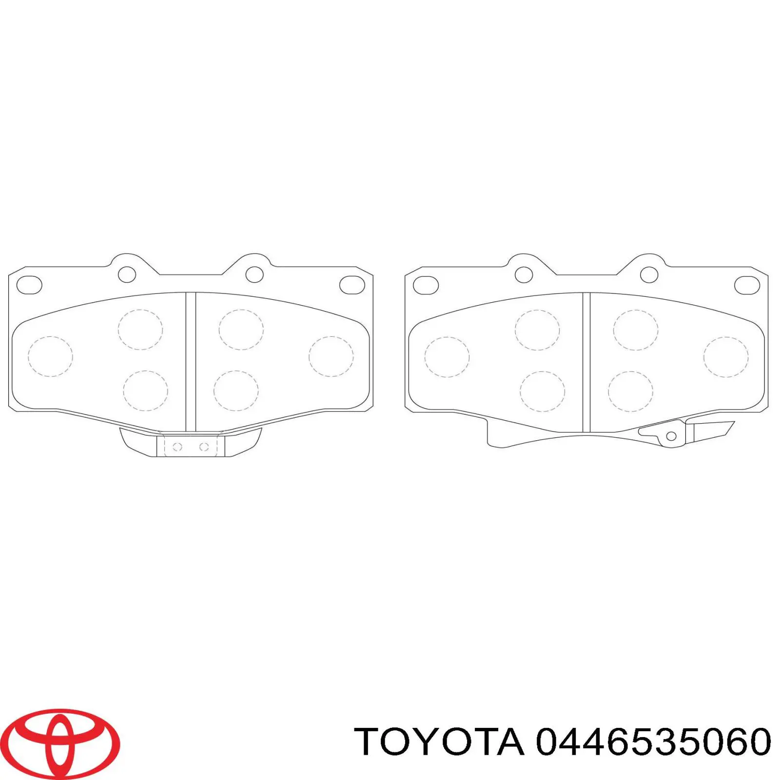 Klocki hamulcowe przednie tarczowe 0446535060 Toyota