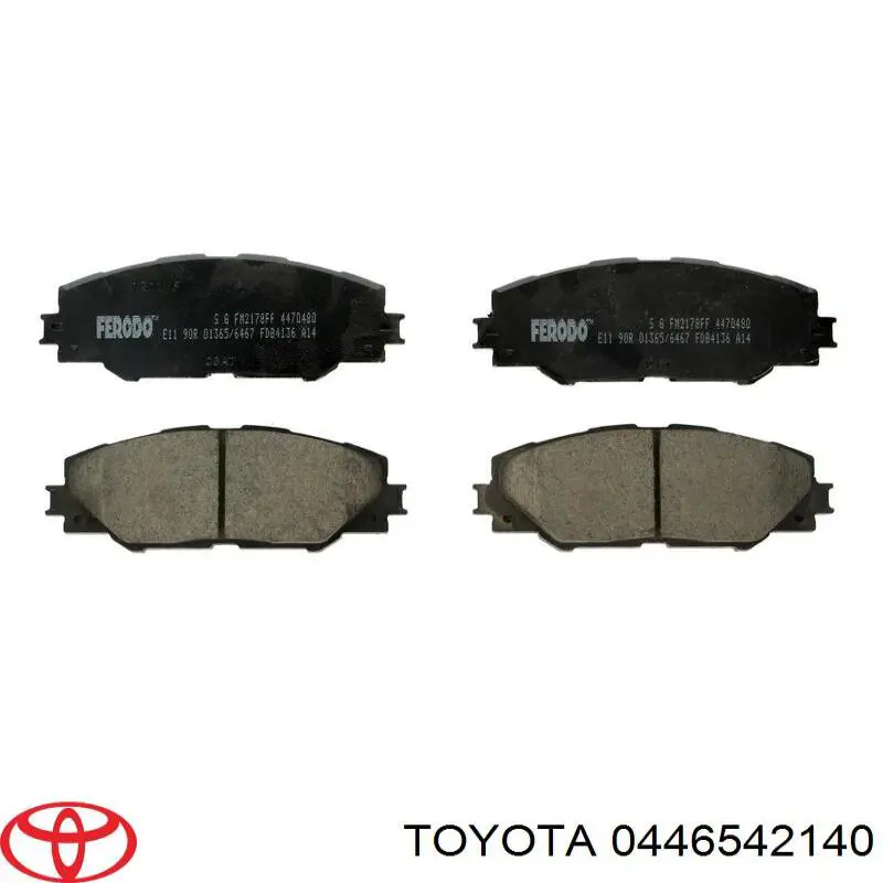 Klocki hamulcowe przednie tarczowe Toyota 0446542140 cena, od 23,90 USD