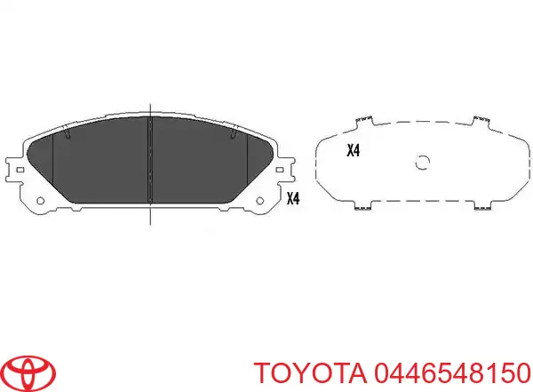 Klocki hamulcowe przednie tarczowe Toyota 0446548150 cena, od 29,18 USD