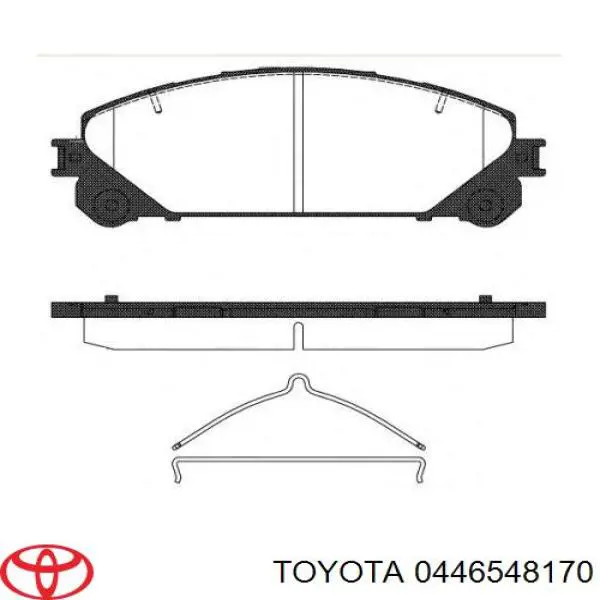 0446548170 Toyota Klocki hamulcowe przednie tarczowe
