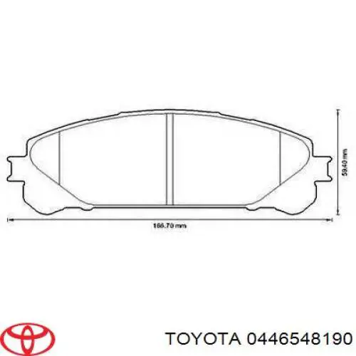 0446548190 Toyota Klocki hamulcowe przednie tarczowe