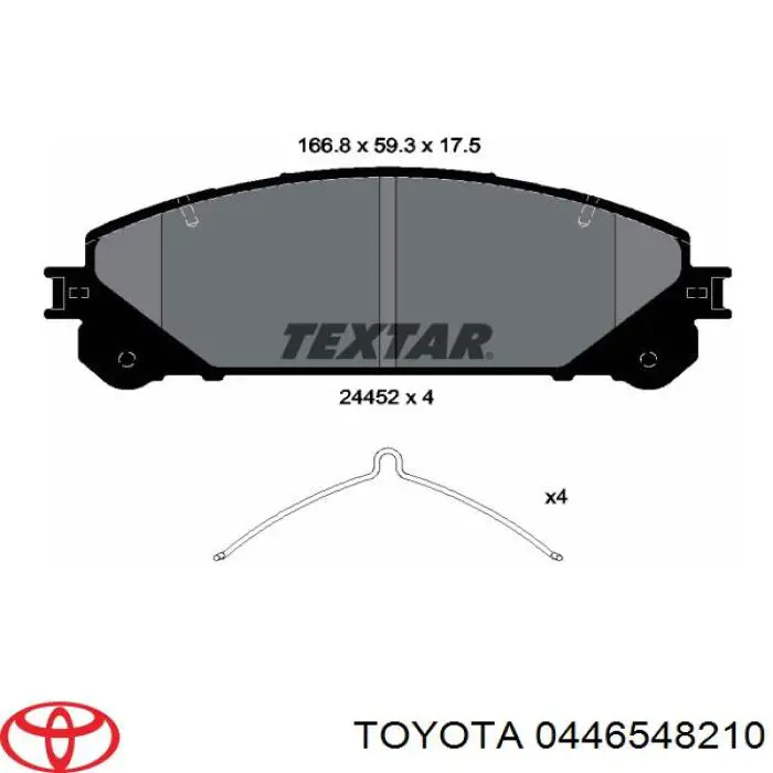 Klocki hamulcowe przednie tarczowe Toyota 0446548210 cena, od 28,82 USD