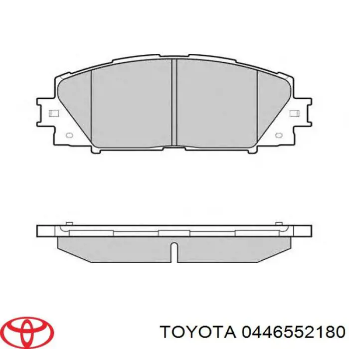 Do koszyka 0446552180 Toyota Klocki hamulcowe przednie tarczowe
