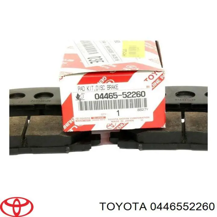 Do koszyka 0446552260 Toyota Klocki hamulcowe przednie tarczowe