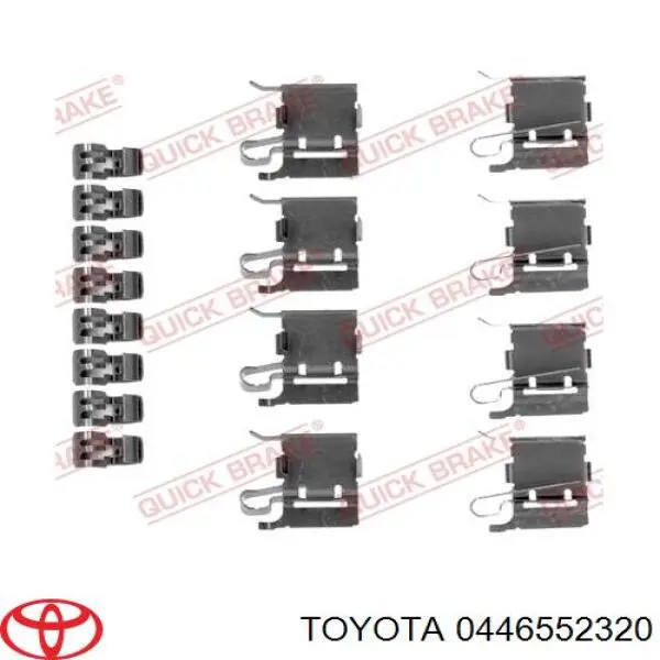 Klocki hamulcowe przednie tarczowe 0446552320 Toyota