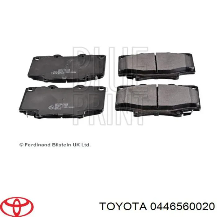 Klocki hamulcowe przednie tarczowe Toyota 0446560020 cena, od 23,67 USD