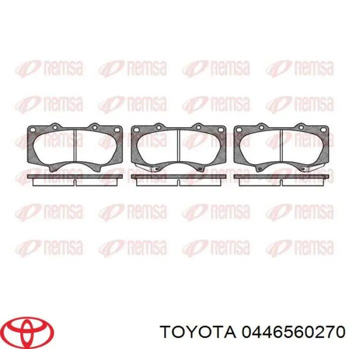 0446560270 Toyota Klocki hamulcowe przednie tarczowe