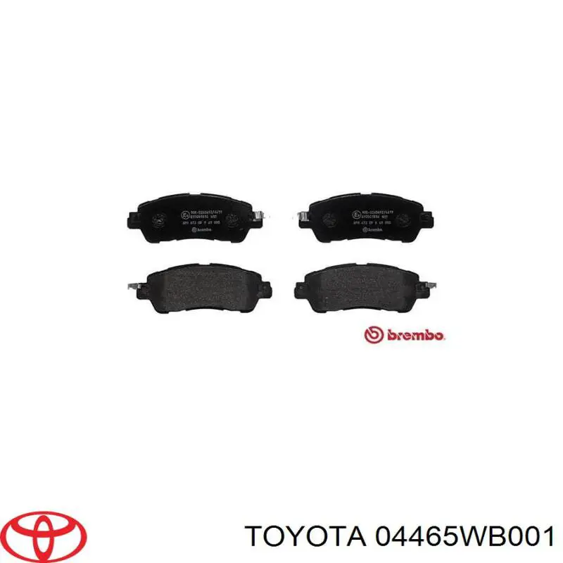 Klocki hamulcowe przednie tarczowe Toyota 04465WB001