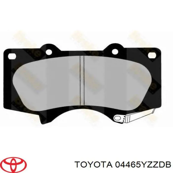 Do koszyka 04465YZZDB Toyota Klocki hamulcowe przednie tarczowe