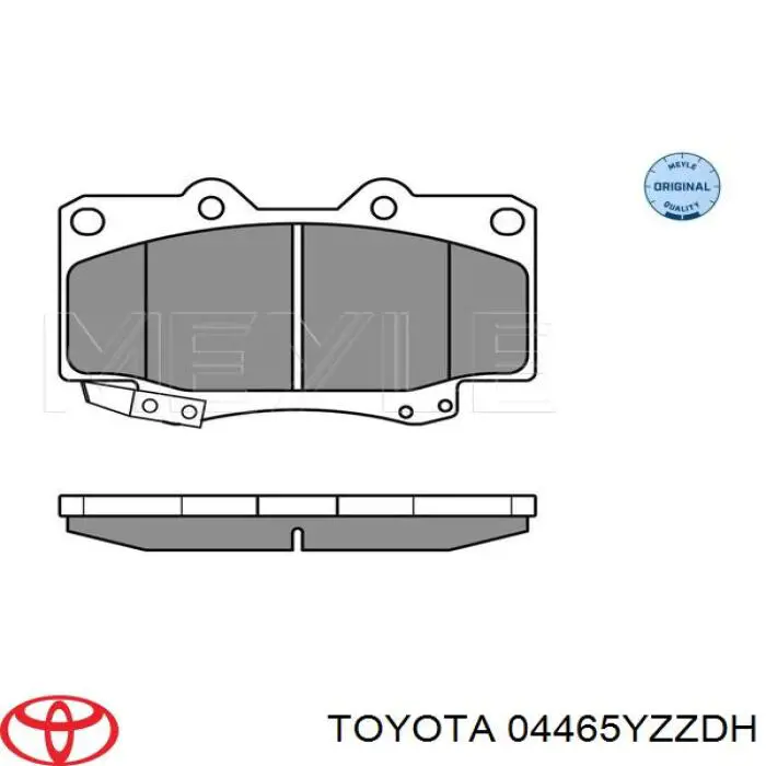 04465YZZDH Toyota klocki hamulcowe przednie tarczowe