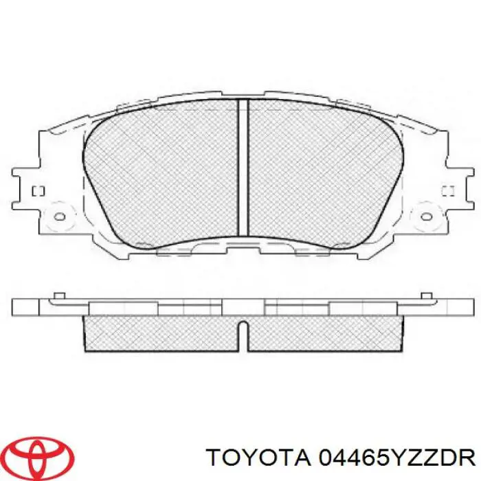 Do koszyka 04465YZZDR Toyota Klocki hamulcowe przednie tarczowe