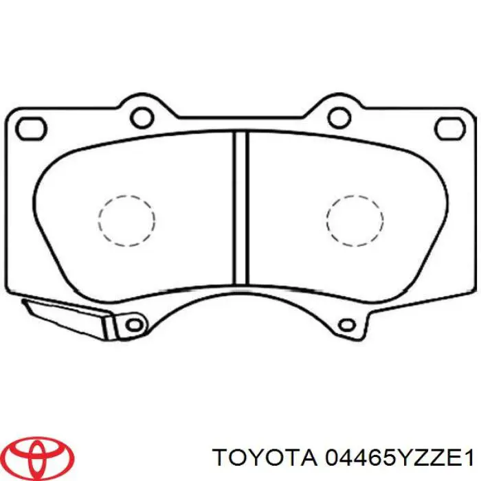 Klocki hamulcowe przednie tarczowe Toyota 04465YZZE1 cena, od 53,35 USD