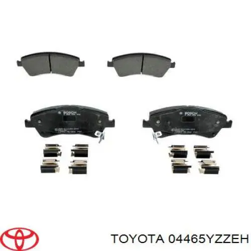 Klocki hamulcowe przednie tarczowe Toyota 04465YZZEH cena, od 32,98 USD