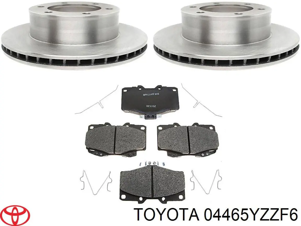 04465YZZF6 Toyota Klocki hamulcowe przednie tarczowe